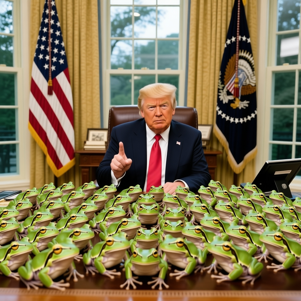Trump and his army of frogs